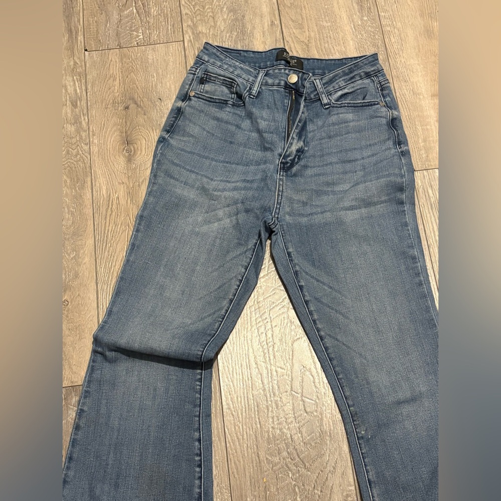 Judy Blue Straight Leg Jeans Classic Blue Denim